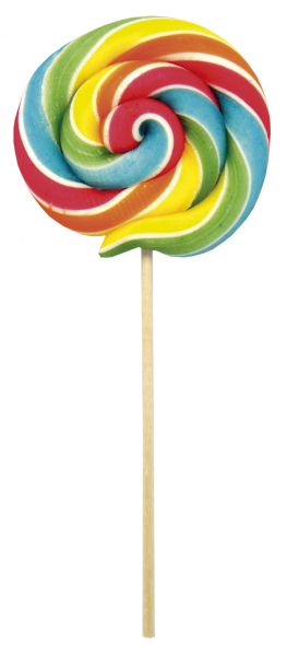 Lízátko 40 g RAINBOW LITTLE DISC placaté (balení 45 ks)