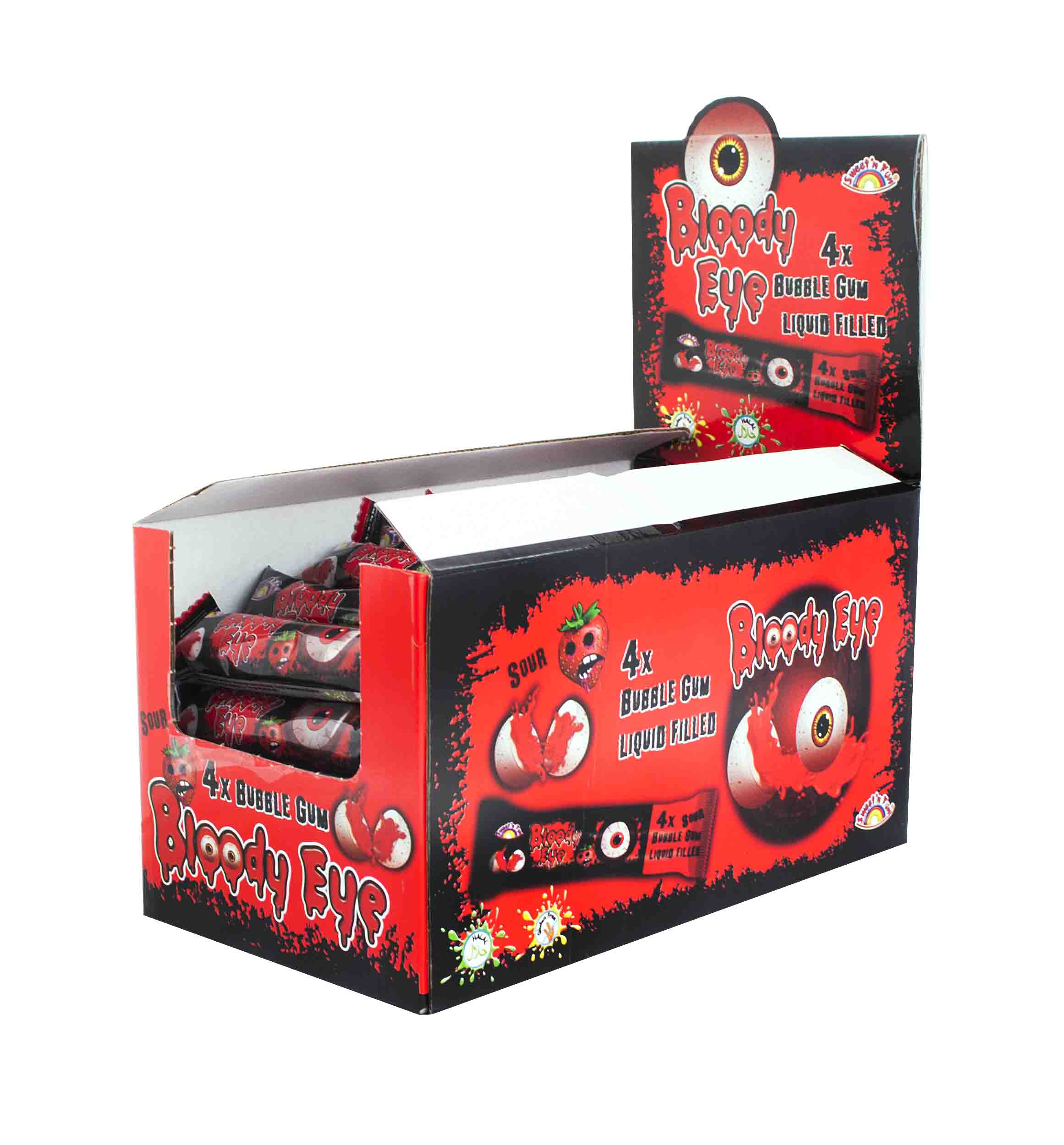 Žvýkačky Sweet´n Fun 20 g BLOODY EYE - 4-pack (balení 48 ks)