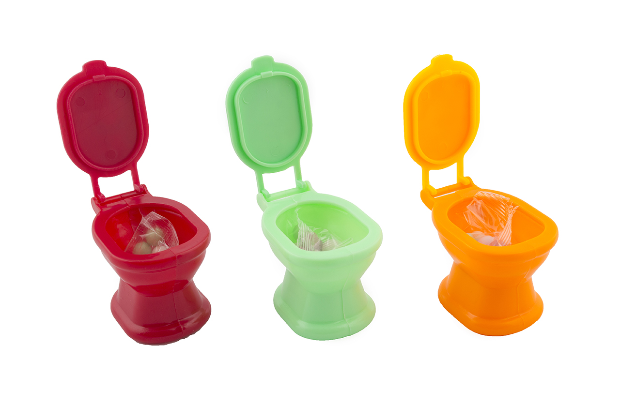 Hračka WC - ZÁCHOD 19 g POTTY PITTER - lízátko & kyselý prášek