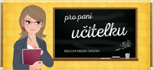 Čokoláda DÁRKOVÁ 100g hořká - DĚKUJEME PANÍ UČITELKO - děti a luční kvítí