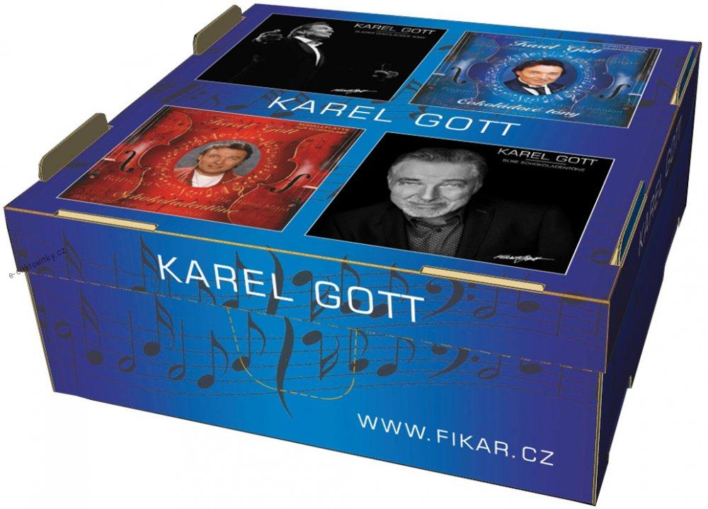 Čokoládová gramofonová deska 60 g KAREL GOTT červená