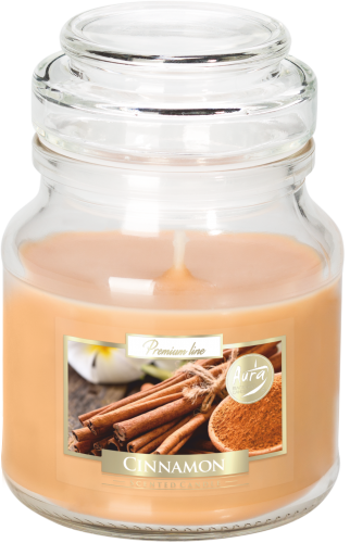Vonná svíčka BISPOL 120 g PREMIUM LINE - sklenička s víčkem - CINNAMON