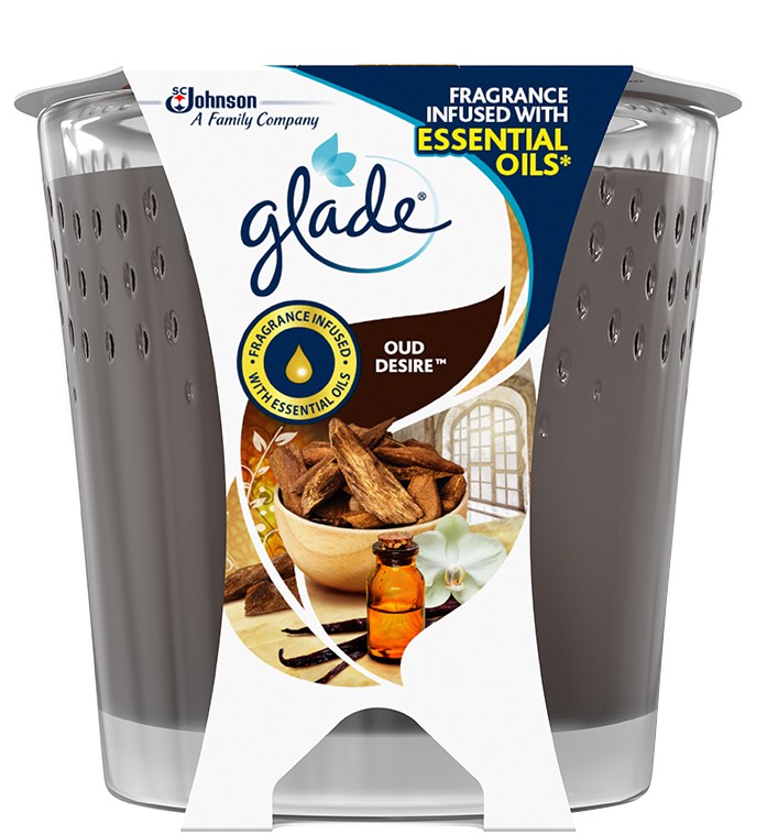 Vonná svíčka Glade 129 g s vůní Orientu OUD DESIRE