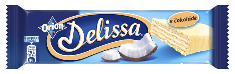 Oplatka DELISSA 30 g bílá kokosová