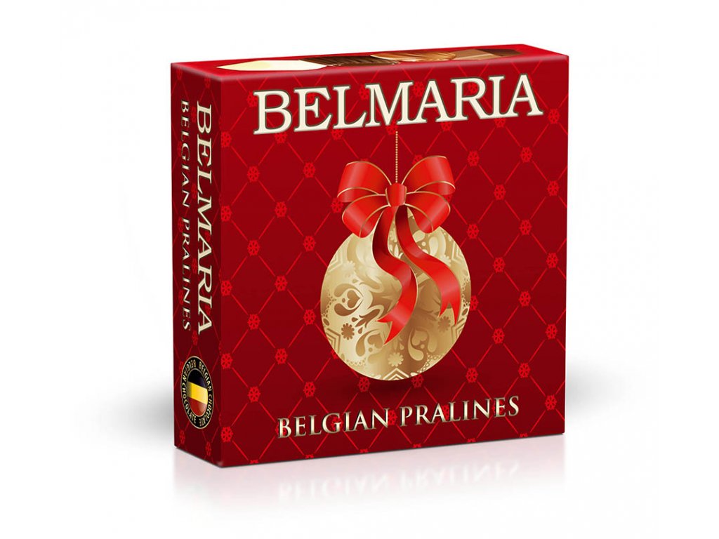 Belgické pralinky BELMARIA 50 g - červené & ozdoba