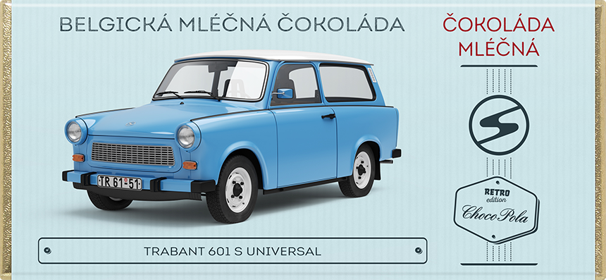 Čokoláda RETRO 100 g - Trabant 601 S Universal - mléčná