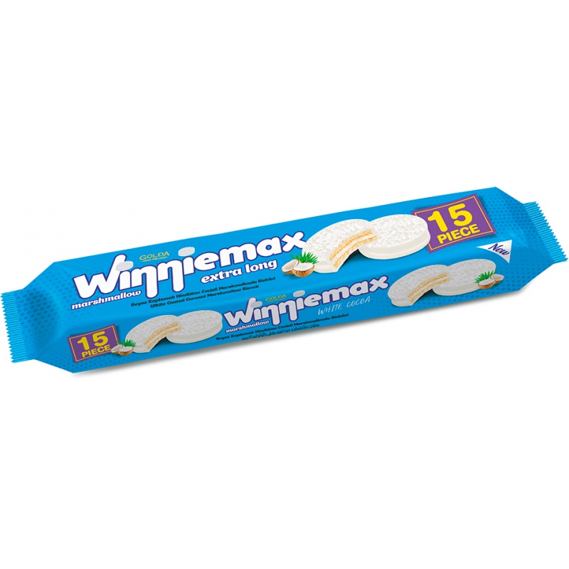 Sušenky s marshmallow WINNIEMAX 275 g - BÍLÁ & KOKOS