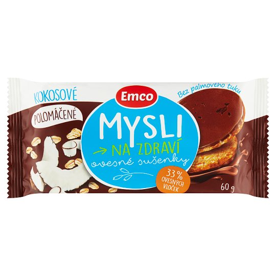 EMCO Mysli na zdraví 60 g - kokosové polomáčené