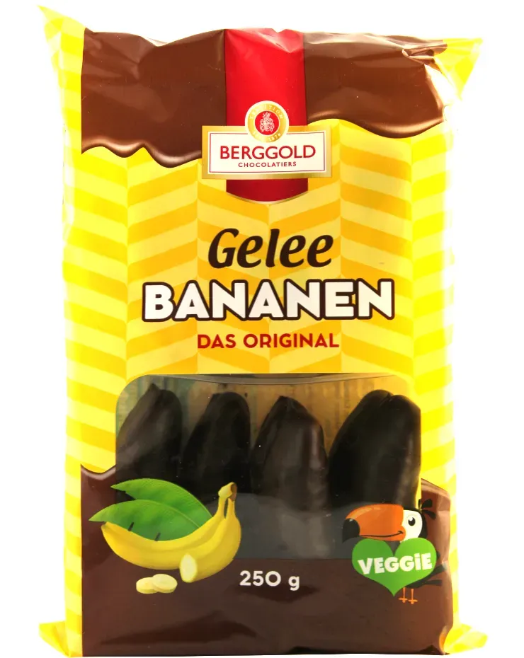 Čokoládové želé BERGGOLD 250 g - BANÁNKY
