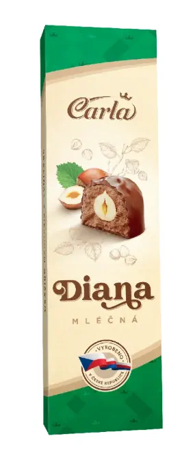 Pralinky Carla DIANA s lískovým ořechem mléčná čokoláda 44 g