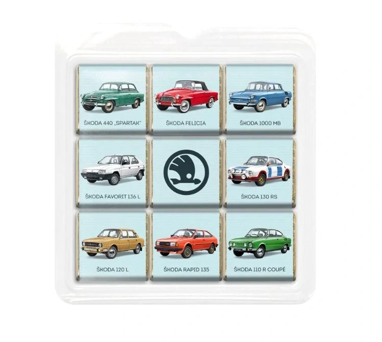 Mini čokoládky ŠKODA 45 g - 9x mini čokoládička - mléčná