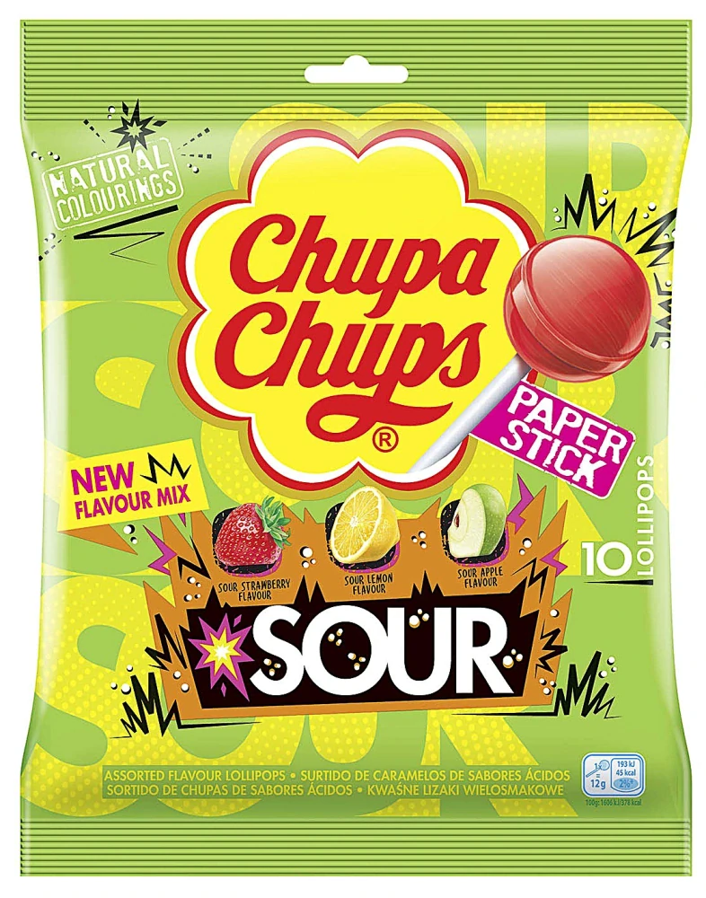 Lízátko CHUPA CHUPS 10 ks / 120 g SOUR