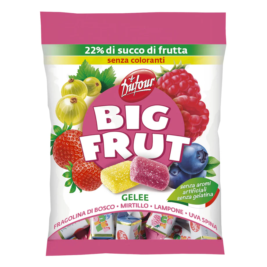 Italské želé BIG FRUT 150 g - bobulové ovoce - 22 % ovocné šťávy