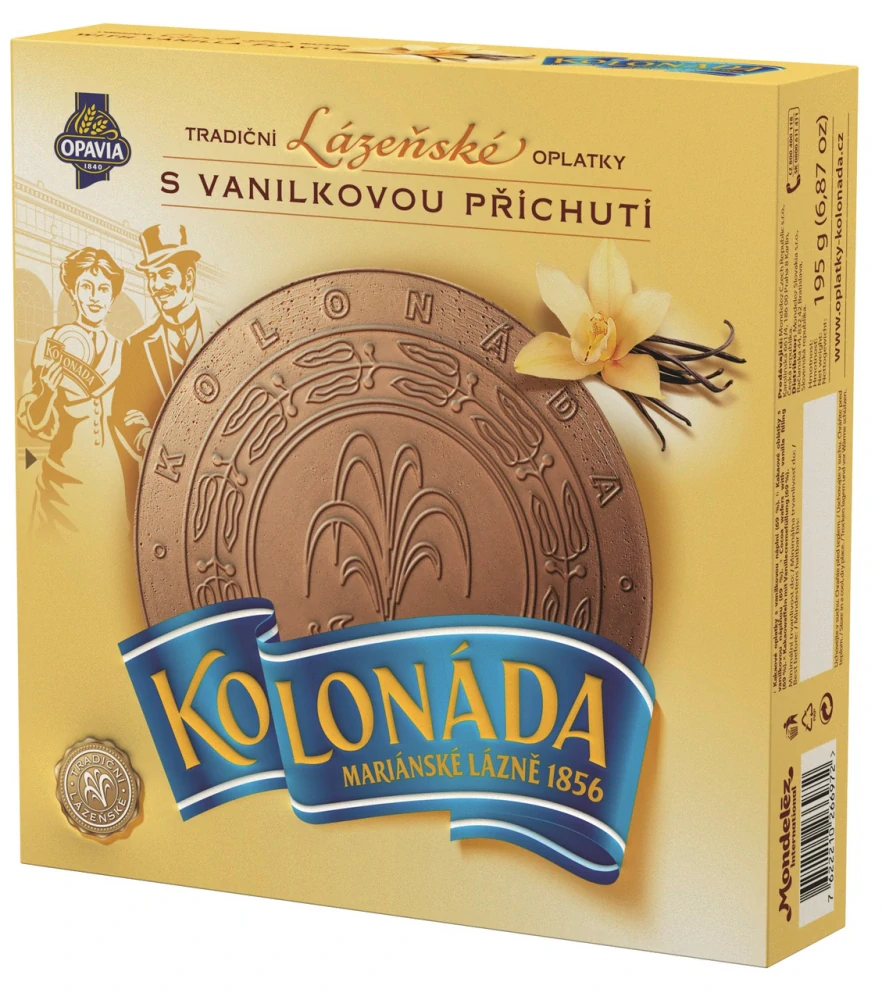 OPAVIA Kolonáda 195 g lázeňské oplatky VANILKA - VÝPRODEJ !!! DMT: 9/2025