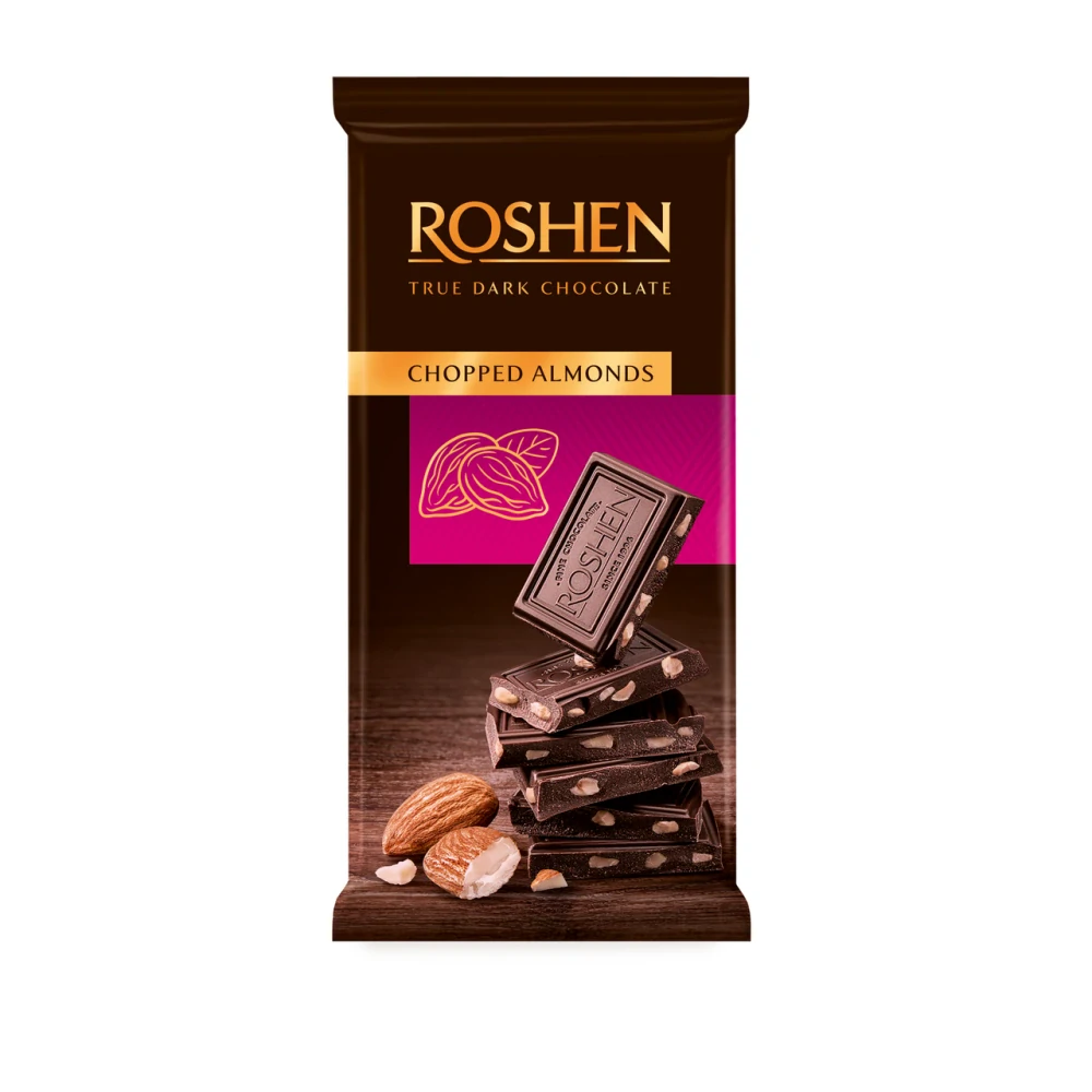Čokoláda ROSHEN 85 g - hořká mandlová