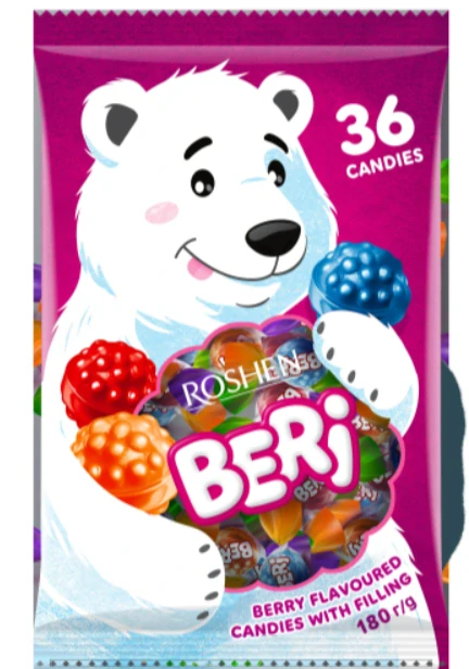 Ovocné furé s náplní ROSHEN BERI 180 g - s ovocnou náplní