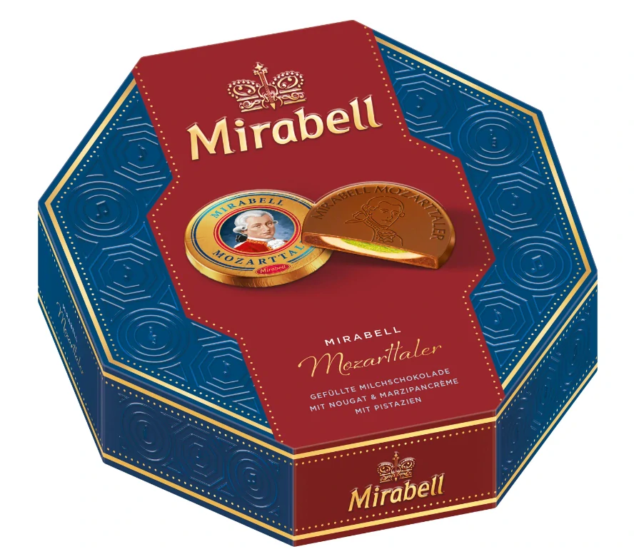 Bonboniéra MOZART Mirabell 182 g - Mozarttaler - VÝPRODEJ !!! DMT: 7/2026