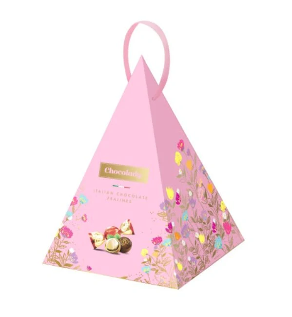 Italské pralinky CHOCOLADY 130 g PYRAMIDA růžová