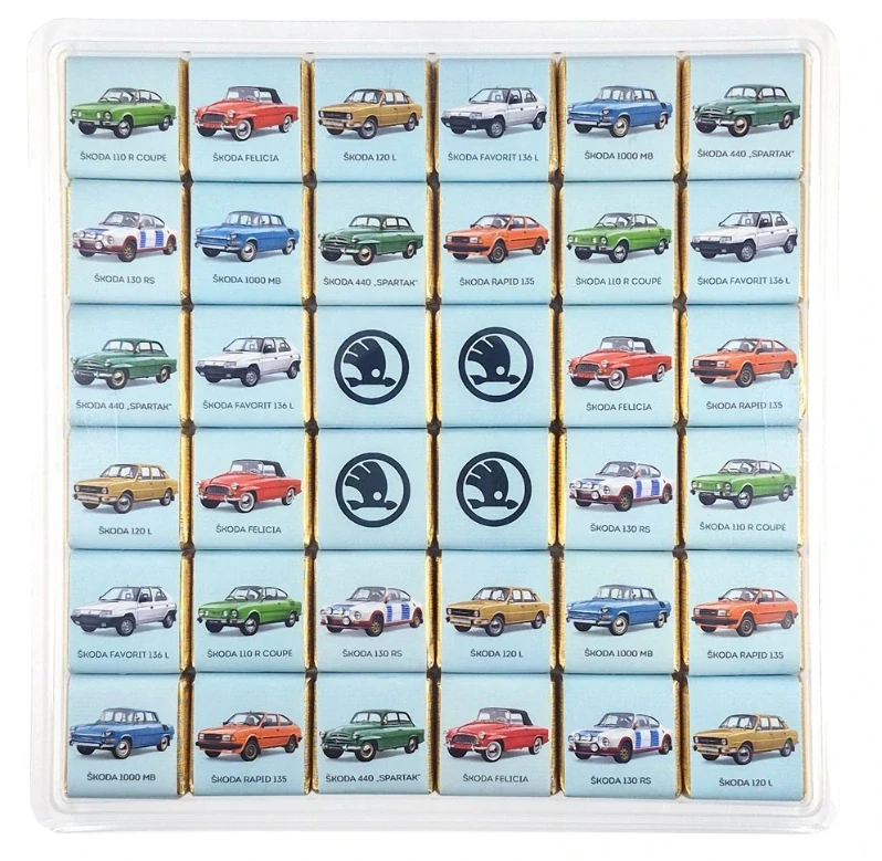 Mini čokoládky ŠKODA 180 g - 36x mini čokoládička - mléčná