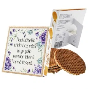 PRO PANÍ UČITELKU - originální 2x karamelová wafle 80 g - krabička se stojánkem - AKCE !!!