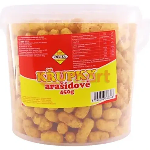 Arašídové křupky DELTA 450 g - v kyblíku