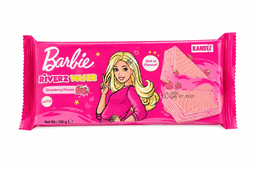 Oplatky RIVERZ 100 g BARBIE - JAHODA