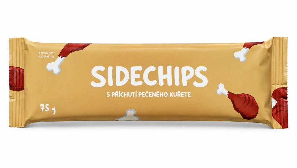 Bramborový snack SIDECHIPS 75 g PEČENÉ KUŘE