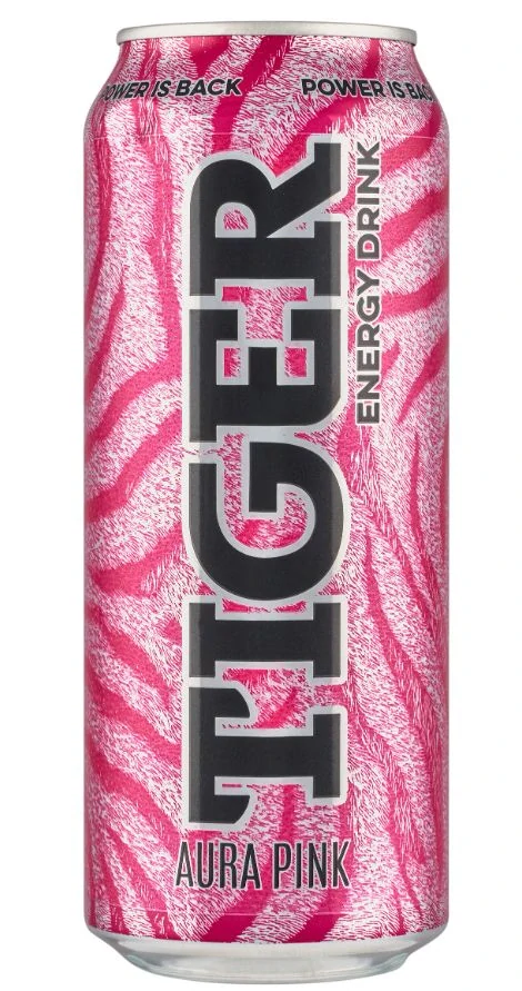 Energetický nápoj TIGER 500 ml v plechu - AURA PINK - CANDY