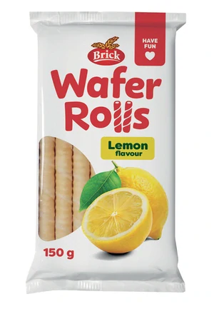Vaflové trubičky BRICK 150 g CITRÓN
