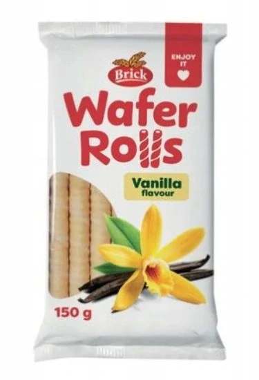 Vaflové trubičky BRICK 150 g VANILKA