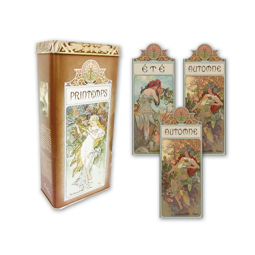Bonboniéra SORINI 136 g MUCHA - 4 ROČNÍ OBDOBÍ