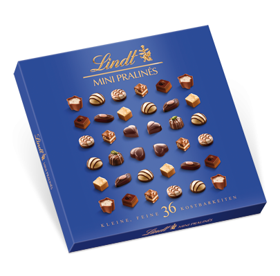 Bonboniéra LINDT MINI Pralines 180 g / 36ks MODRÁ
