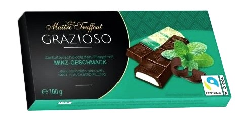 Maître Truffout 100g Grazioso mini čokoládky MÁTA