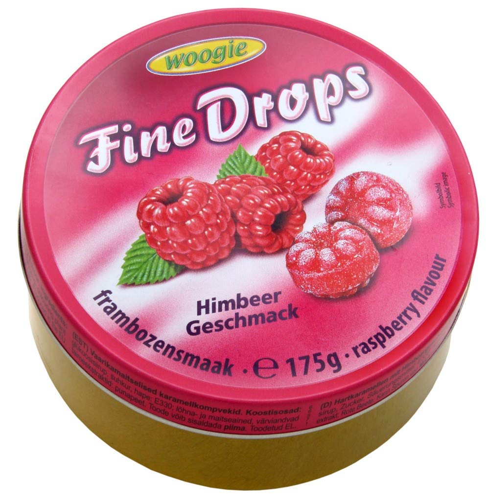 Woogie drops v plechové krabičce 175g - MALINA