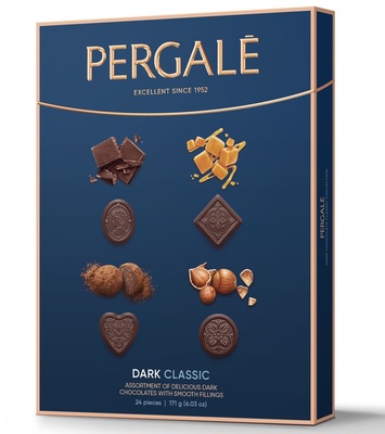 Velká bonboniéra PERGALĒ 171g CLASSIC DARK