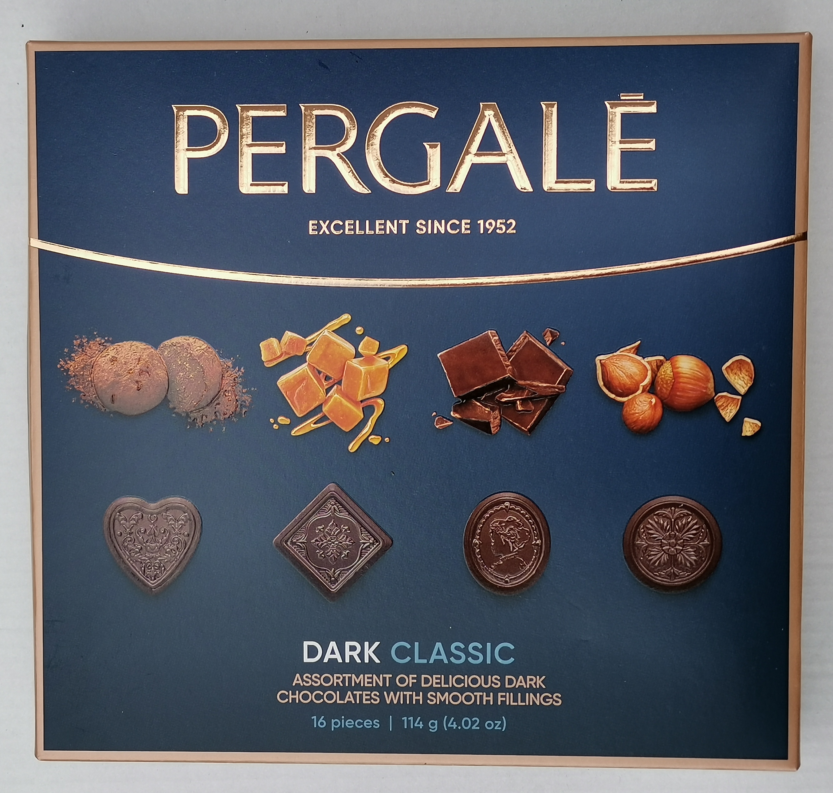 Bonboniéra PERGALĒ 114 g CLASSIC DARK