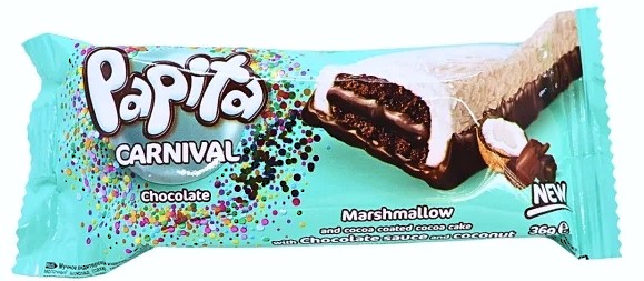 Piškot PAPITA carnival 36g s kokosovým marshmallow  a kokosem