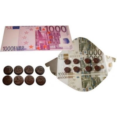 Bankovka 60 g (obálka) mléčná čokoláda - 1000 EURO