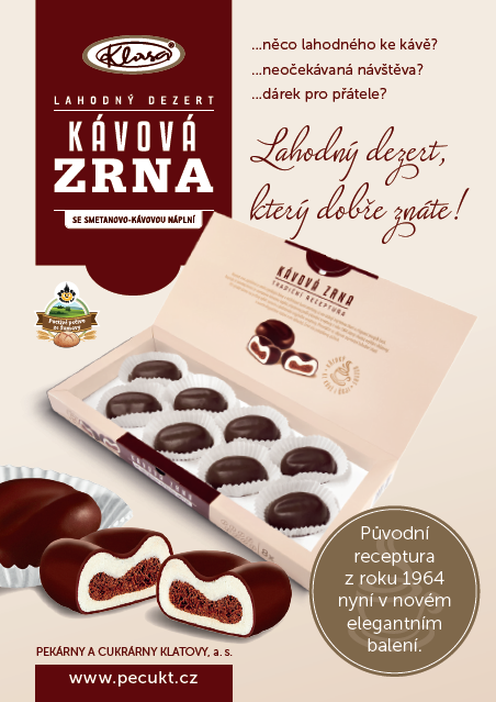 Klasa KÁVOVÁ ZRNA 160 g dezert se SMETANOVO-KÁVOVOU náplní