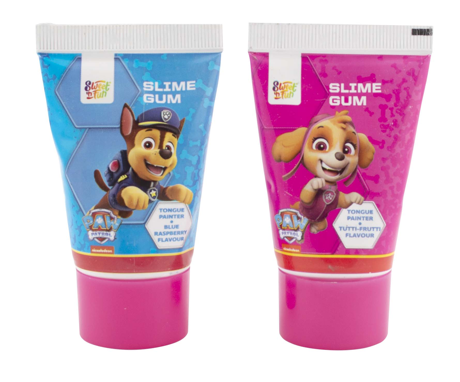 Žvýkačka v tubě 35 g PAW PATROL - tutti frutti & malina - BARVÍCÍ žvýkačka - VÝPRODEJ !!! DMT: 8/2025