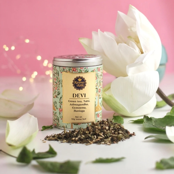 Zelený sypaný čaj KARMA KETTLE 50 g - DEVI - s moringou
