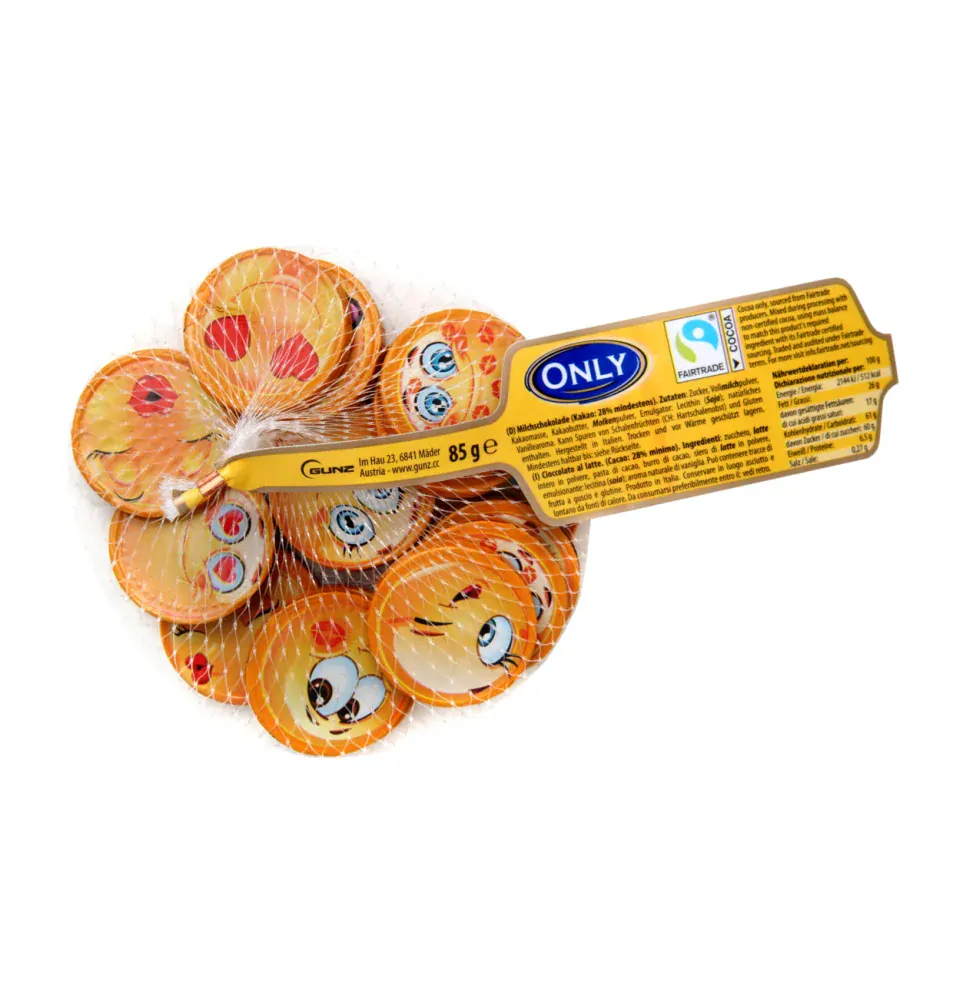 Čokoládová medaile 21.5 g SMILIES / EMOJI/ smajlíci