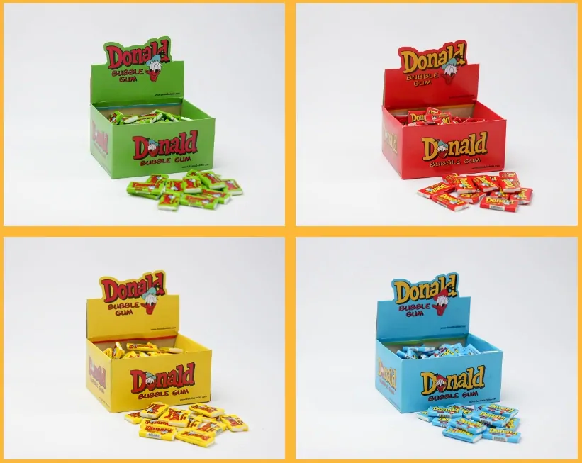 Žvýkačky Kačer DONALD 4.5 g (100 ks) 5 g - ovocná žvýkačka s obrázkem - poslední 1 balení