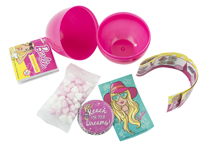 Plastové vajíčko BARBIE & cukrovinka 10 g 