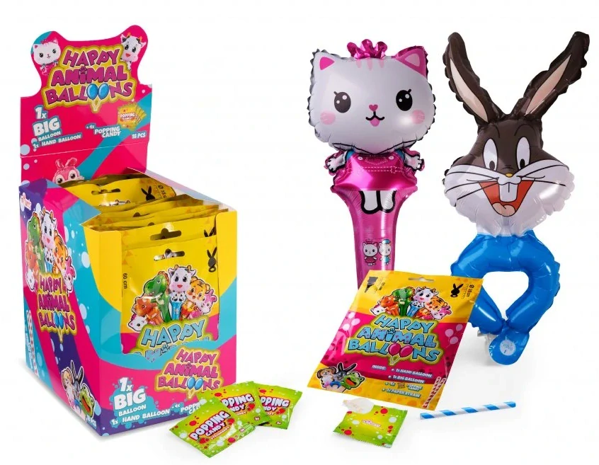 PARTY BALLOON SCARY 8 g - 4x práskací prášek & 2x nafukovací balónek