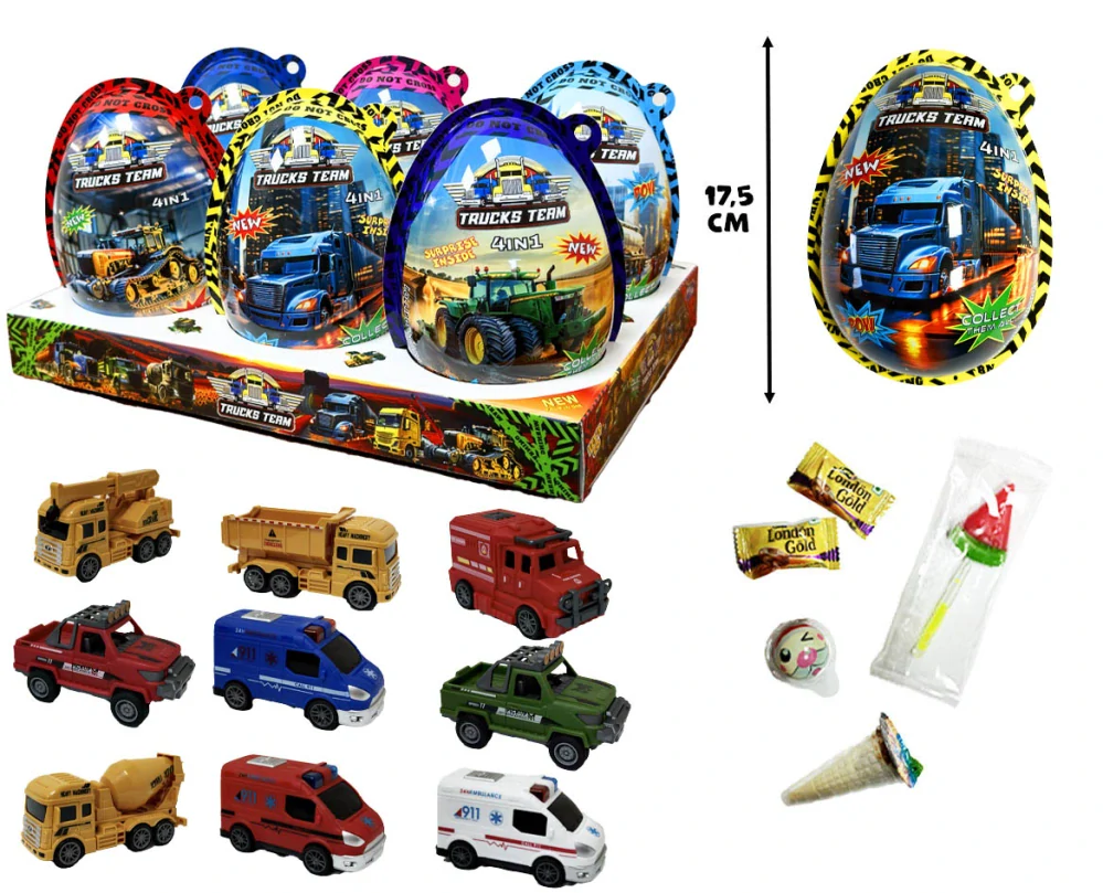 Plastové vajíčko MEGA XXXL 4v1 25 g TRUCKS TEAM