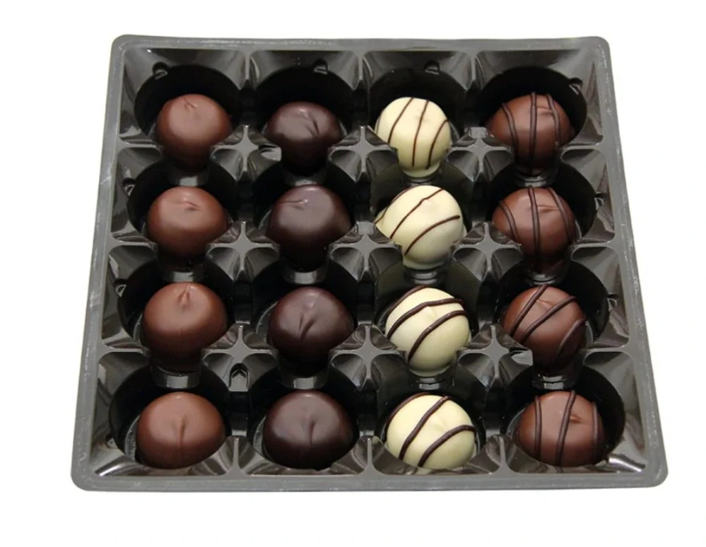 Dárkové belgické pralinky 200 g s mašlí - BÉŽOVÉ