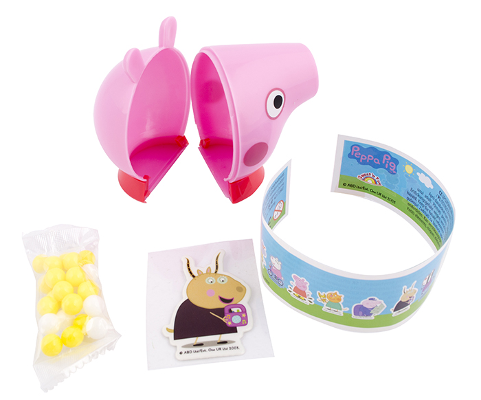PEPPA PIG hlava s překvapením + cukrovinka komprimát 10g