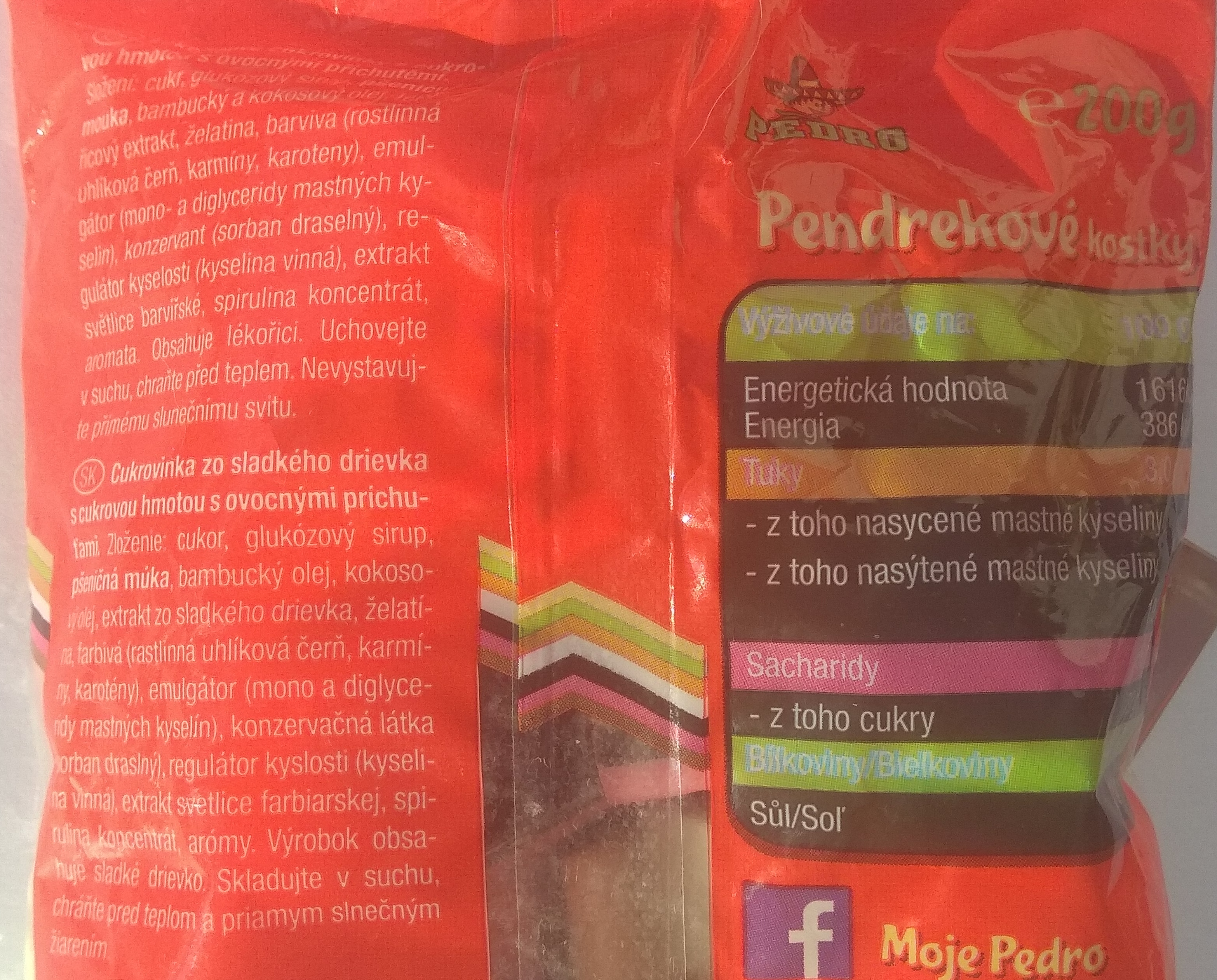 Pendrek PEDRO 200 g lékořicové KOSTIČKY