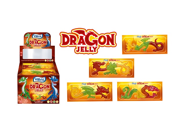 Želé VIDAL DRAGON JELLY - želé DRÁČEK 32g - balení 22 ks
